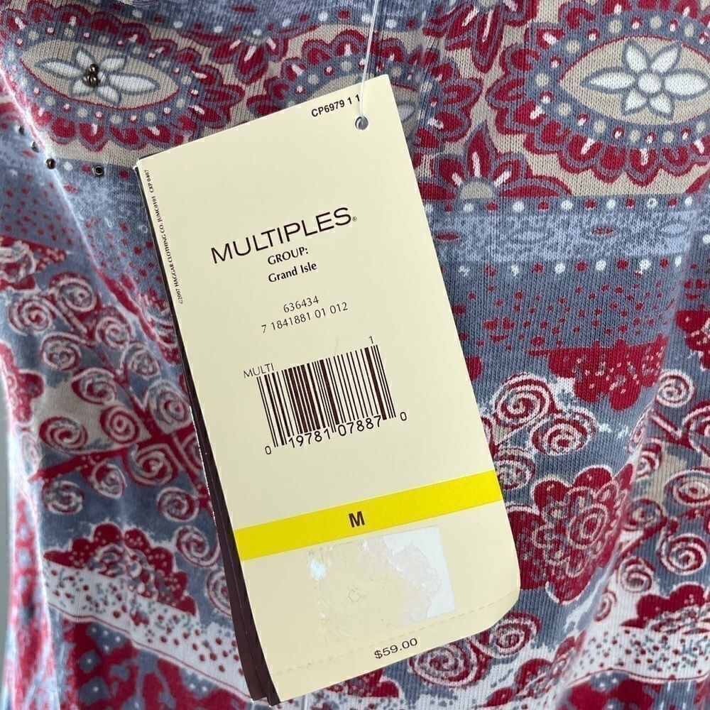 NWT Multiples Boho Style Top Size M - Picture 7 of 10